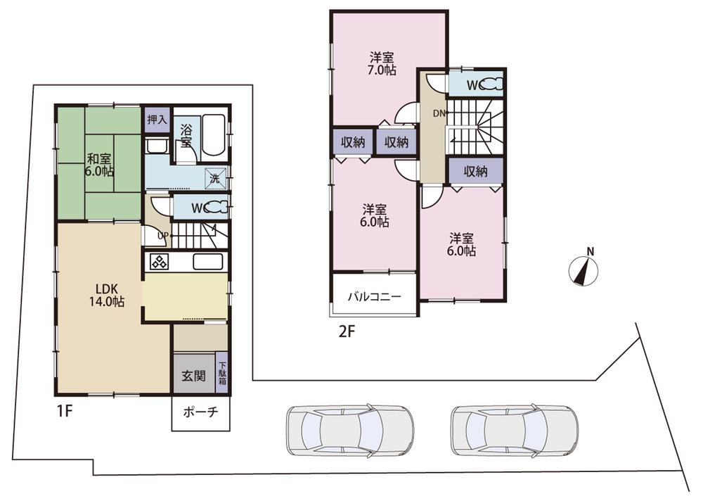 Floor plan. (No. 3 locations), Price 30,800,000 yen, 4LDK, Land area 118.4 sq m , Building area 91.53 sq m