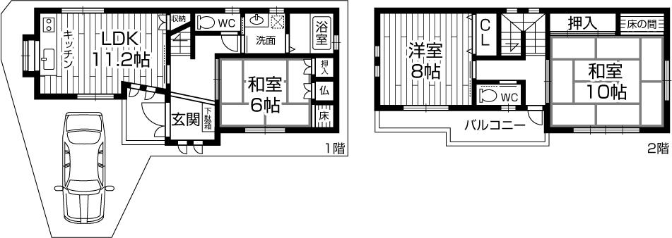 Floor plan. 26,800,000 yen, 3LDK, Land area 79.99 sq m , Building area 89.4 sq m