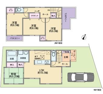 Floor plan. 32,800,000 yen, 4LDK, Land area 100.01 sq m , Building area 94.77 sq m