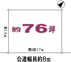 Compartment figure. Land price 34,900,000 yen, Land area 252.76 sq m