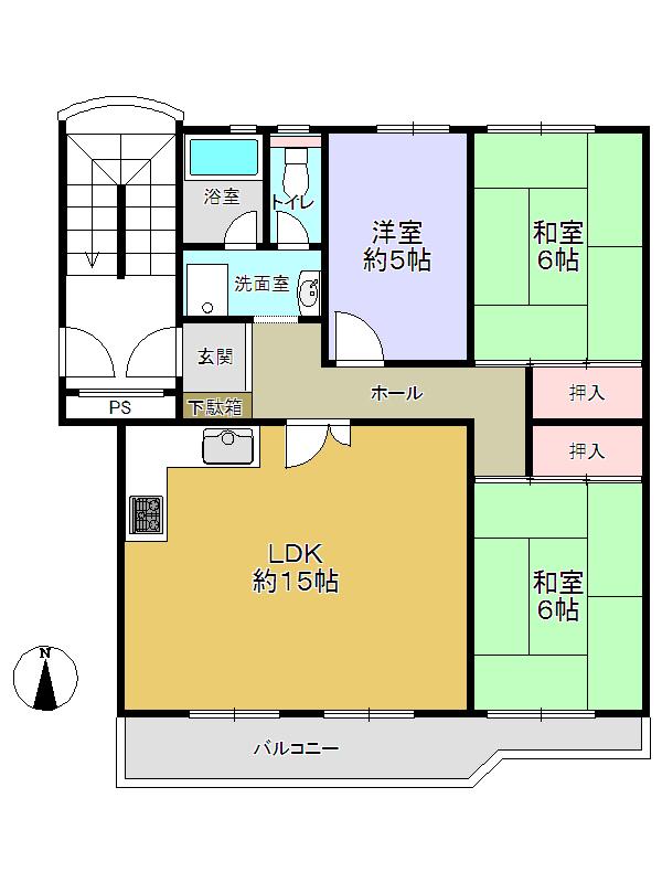 Floor plan. 3LDK, Price 14.8 million yen, Occupied area 71.87 sq m , Balcony area 8.47 sq m