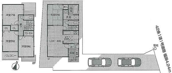 Floor plan. 30,800,000 yen, 4LDK, Land area 117.72 sq m , Building area 91.53 sq m