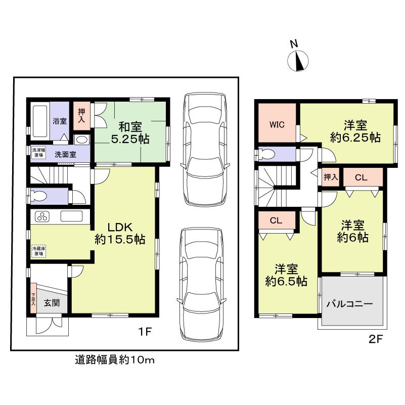 Floor plan. 36,300,000 yen, 4LDK + S (storeroom), Land area 101.21 sq m , Building area 94.76 sq m