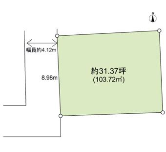 Compartment figure. Land price 25,500,000 yen, Land area 103.72 sq m