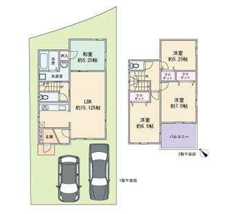 Floor plan. 34,300,000 yen, 4LDK, Land area 109.03 sq m , Building area 90.92 sq m