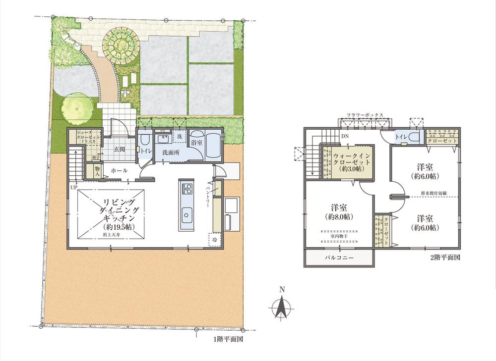 Floor plan. (43-7 No. land), Price 36,448,000 yen, 2LDK+S, Land area 170.45 sq m , Building area 103.09 sq m