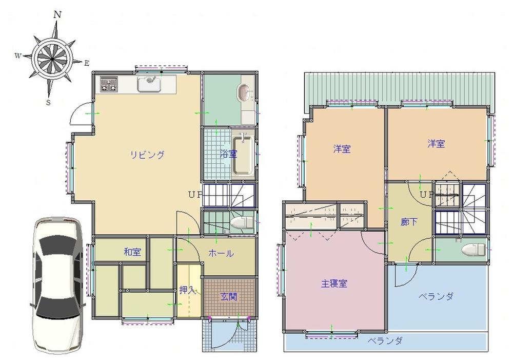 Floor plan. 33,800,000 yen, 4LDK, Land area 83.58 sq m , Building area 85.06 sq m land area 83.58 sq m  2-story building area 85.06 sq m