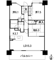 Floor: 3LDK, occupied area: 81.21 sq m, Price: 26.7 million yen ・ 27,200,000 yen