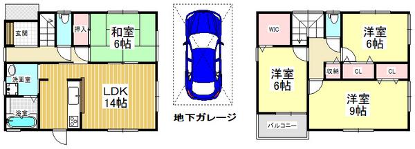 Floor plan. 31.5 million yen, 4LDK, Land area 100.85 sq m , 4LDK building area 98.82 sq m walk-in closet is a charm