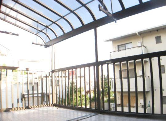 Balcony. South-facing sunny deck Also safe to sudden rain so also comes with rain.