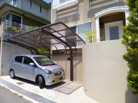 Parking lot. Roof with parking spaces