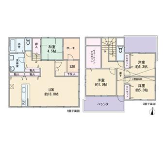 Floor plan. 49,800,000 yen, 4LDK, Land area 165.97 sq m , Building area 113.02 sq m