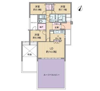 Floor plan. 3LDK + S (storeroom), Price 22,800,000 yen, Footprint 90.7 sq m