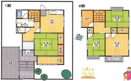 Floor plan. 23.8 million yen, 4DK + S (storeroom), Land area 139.6 sq m , Building area 96.87 sq m