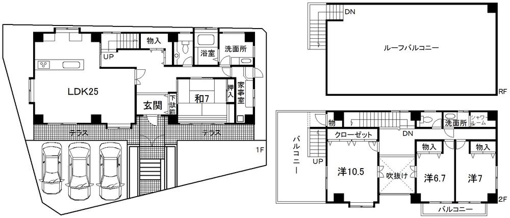 Floor plan. 52,800,000 yen, 4LDK + S (storeroom), Land area 230.93 sq m , Building area 195.55 sq m