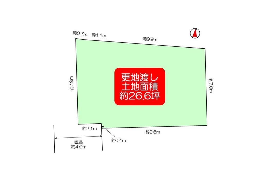 Compartment figure. Land price 16.8 million yen, Land area 88.22 sq m
