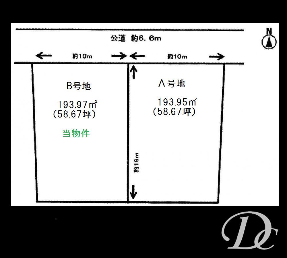 Compartment figure. Land price 29,300,000 yen, Land area 193.9 sq m compartment view
