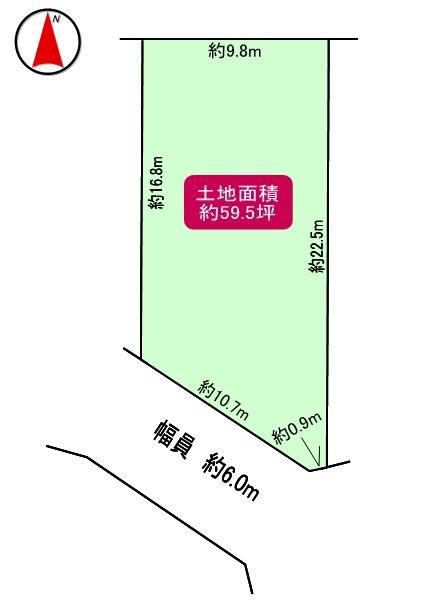 Compartment figure. Land price 26,900,000 yen, Land area 197 sq m