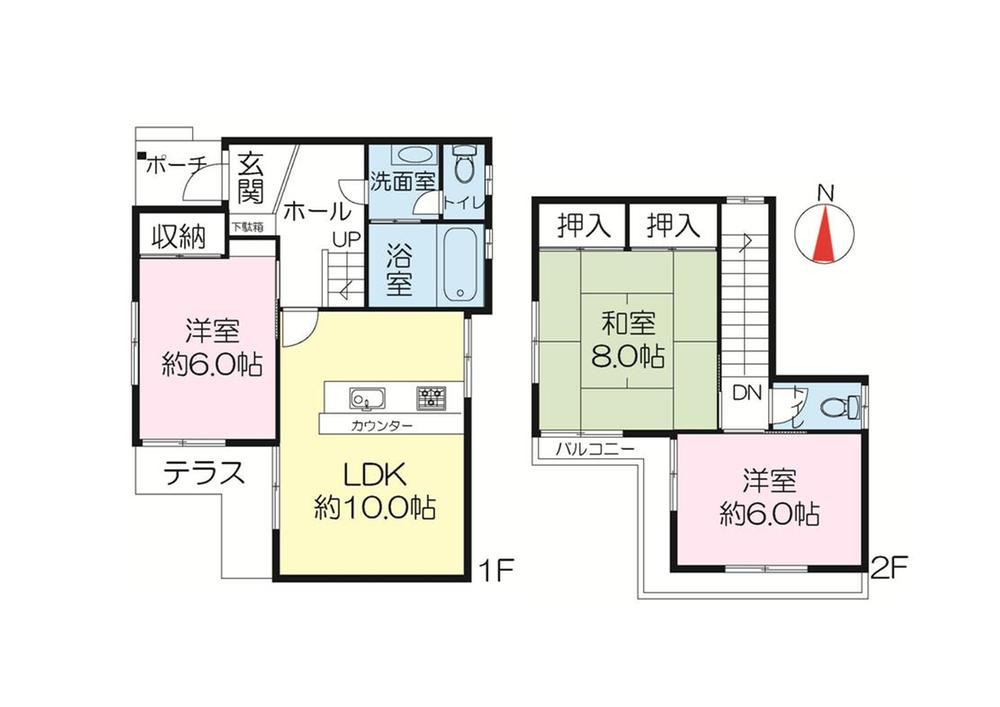 Floor plan. 17.8 million yen, 3LDK, Land area 77.23 sq m , Building area 79.22 sq m