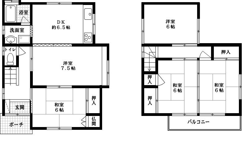 Floor plan. 18,800,000 yen, 5DK, Land area 100.57 sq m , Building area 85.86 sq m