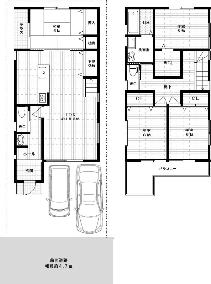 Floor plan. 39,800,000 yen, 4LDK, Land area 102.08 sq m , Building area 106.92 sq m