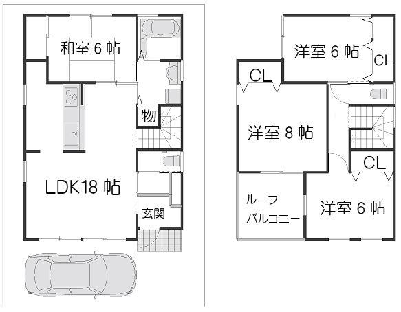 Compartment figure. Price 35,900,000 yen, 5LDK, Land area 117.39 sq m , Building area 120.69 sq m