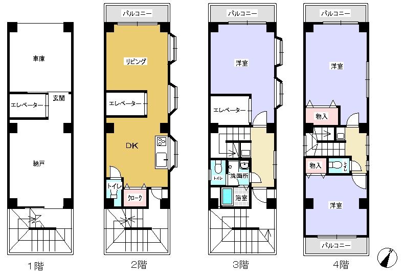 Floor plan. 24,800,000 yen, 3LDK, Land area 61.59 sq m , Building area 133.74 sq m
