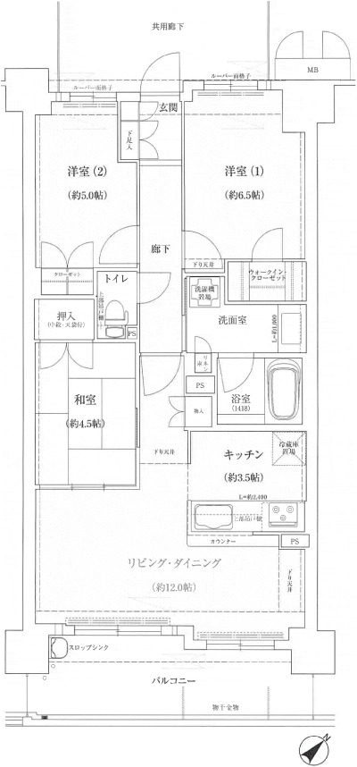 Floor: 3LDK, occupied area: 70.18 sq m, Price: TBD