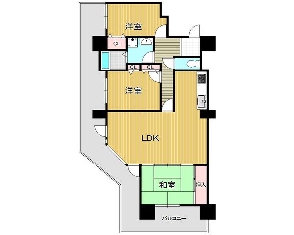 Floor plan. 3LDK, Price 14.8 million yen, Occupied area 88.46 sq m , Balcony area 31.46 sq m