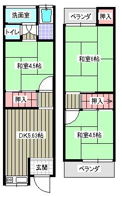 Floor plan. 3.5 million yen, 3DK, Land area 37.7 sq m , Building area 43.29 sq m