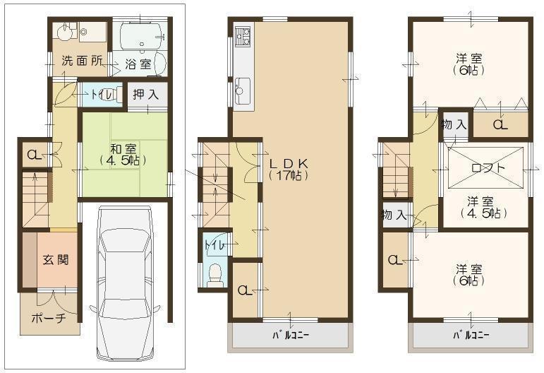 Floor plan. 17.8 million yen, 4LDK, Land area 51.18 sq m , Building area 103.14 sq m floor plan