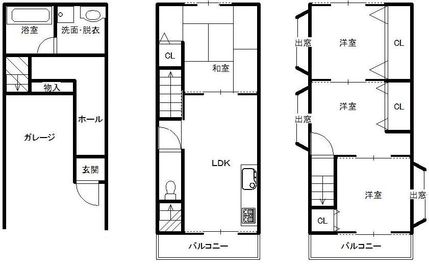 Floor plan. 19,800,000 yen, 4LDK, Land area 54.65 sq m , Building area 97.2 sq m