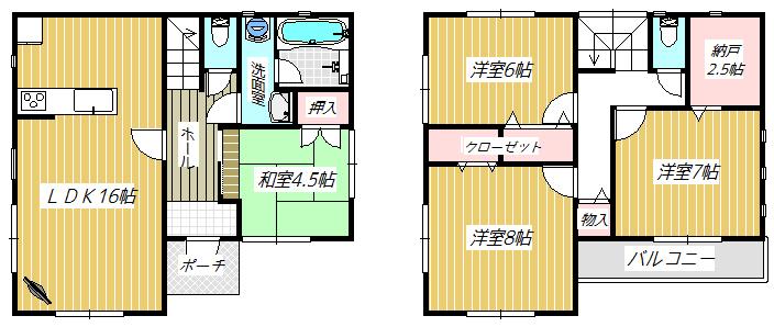 Floor plan. (Building 2), Price 30,800,000 yen, 4LDK+S, Land area 99.27 sq m , Building area 100.03 sq m