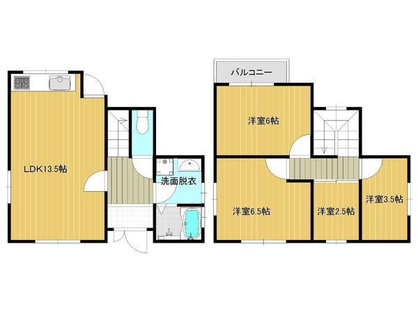 Floor plan. 16.5 million yen, 3LDK+S, Land area 71.29 sq m , Living room shine in a bright light from the building area 79.98 sq m window ☆ 