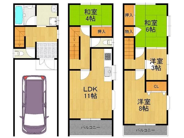 Floor plan. 16.8 million yen, 3LDK+S, Land area 46.64 sq m , Realize the dwelling of the building area 19.44 sq m room