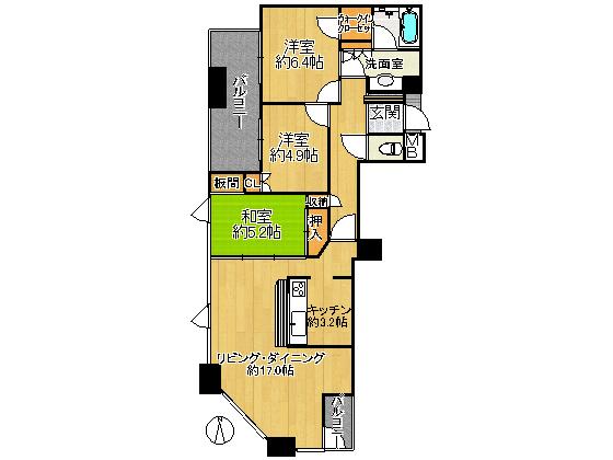 Floor plan. 3LDK + S (storeroom), Price 32,800,000 yen, Occupied area 84.71 sq m , Balcony area 11.58 sq m