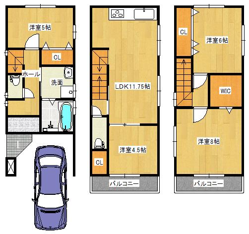 Floor plan. 21,800,000 yen, 4LDK, Land area 55.29 sq m , Building area 89.82 sq m   ◆ Floor plan