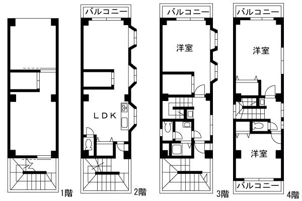 Floor plan. 24,800,000 yen, 3LDK, Land area 61.59 sq m , Building area 133.74 sq m
