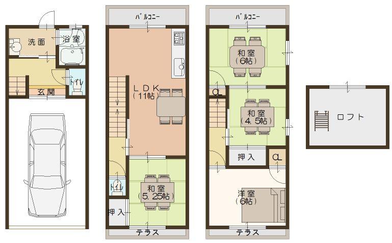 Floor plan. 8.8 million yen, 4LDK, Land area 47.33 sq m , Building area 104.47 sq m floor plan