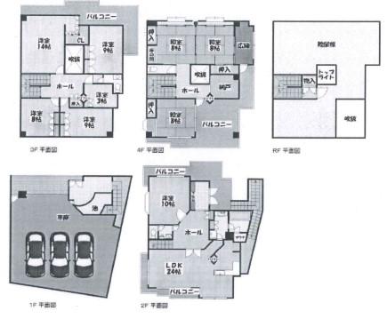 Floor plan. 49,800,000 yen, 8LDK + S (storeroom), Land area 196.66 sq m , Building area 337.08 sq m