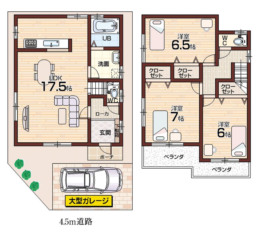 Floor plan. 26,800,000 yen, 3LDK, Land area 94.49 sq m , Building area 85.51 sq m