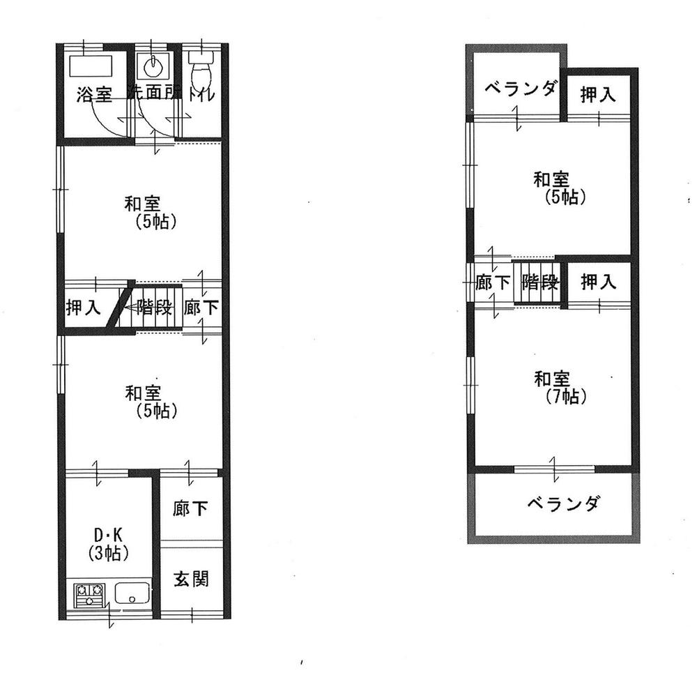 Floor plan. 2.8 million yen, 4DK, Land area 50.1 sq m , Building area 51.53 sq m floor plan