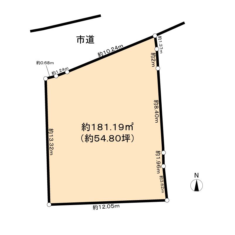 Compartment figure. Land price 29,800,000 yen, Land area 181.19 sq m