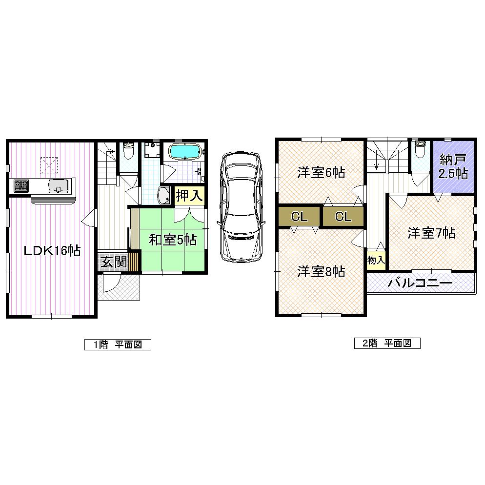 Floor plan. (No. 2 locations), Price 30,800,000 yen, 4LDK, Land area 99.27 sq m , Building area 100.03 sq m