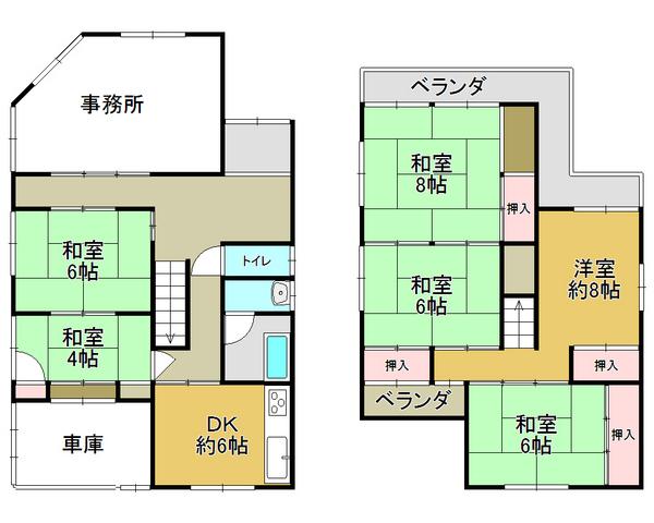 Floor plan. 19,800,000 yen, 7DK, Land area 99.17 sq m , A new life style in the building area 127.74 sq m of new space