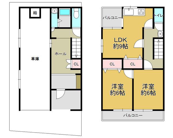 Floor plan. 15.8 million yen, 2LDK, Land area 72.88 sq m , Building area 93.02 sq m