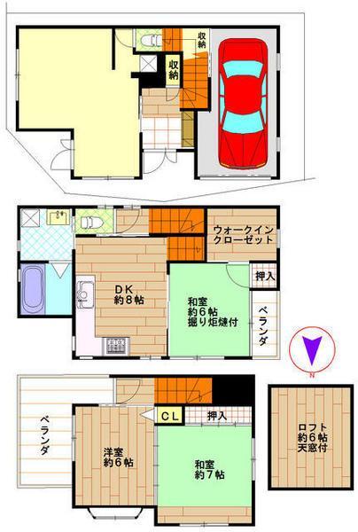 Floor plan. 17,900,000 yen, 3DK, Land area 55.15 sq m , Building area 100.97 sq m   ☆ Storage is plenty of 3DK