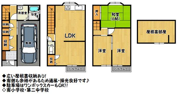 Floor plan. 12.8 million yen, 3LDK, Land area 37.11 sq m , Building area 84.48 sq m floor plan