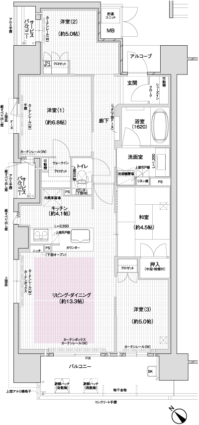 Floor: 4LDK, occupied area: 85.96 sq m, Price: 37,600,000 yen ~ 40,600,000 yen