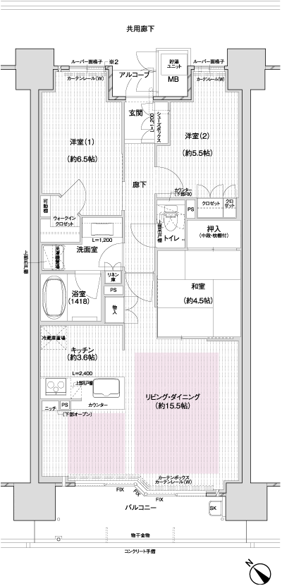 Floor: 3LDK, occupied area: 76.93 sq m, Price: 34,200,000 yen ~ 36,200,000 yen